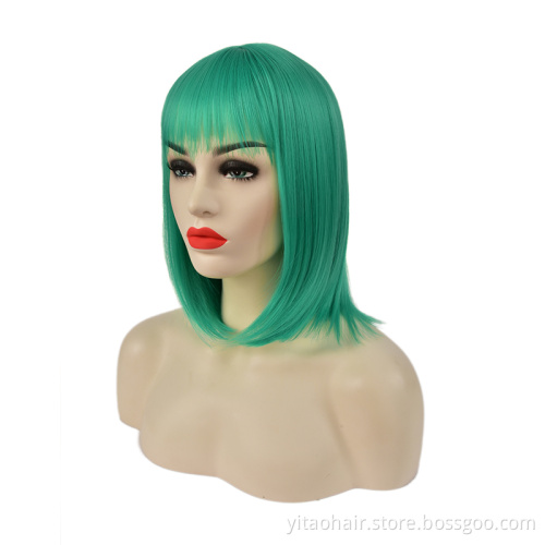 Factory Price Fashion Synthetic Short bobo  head Wigs